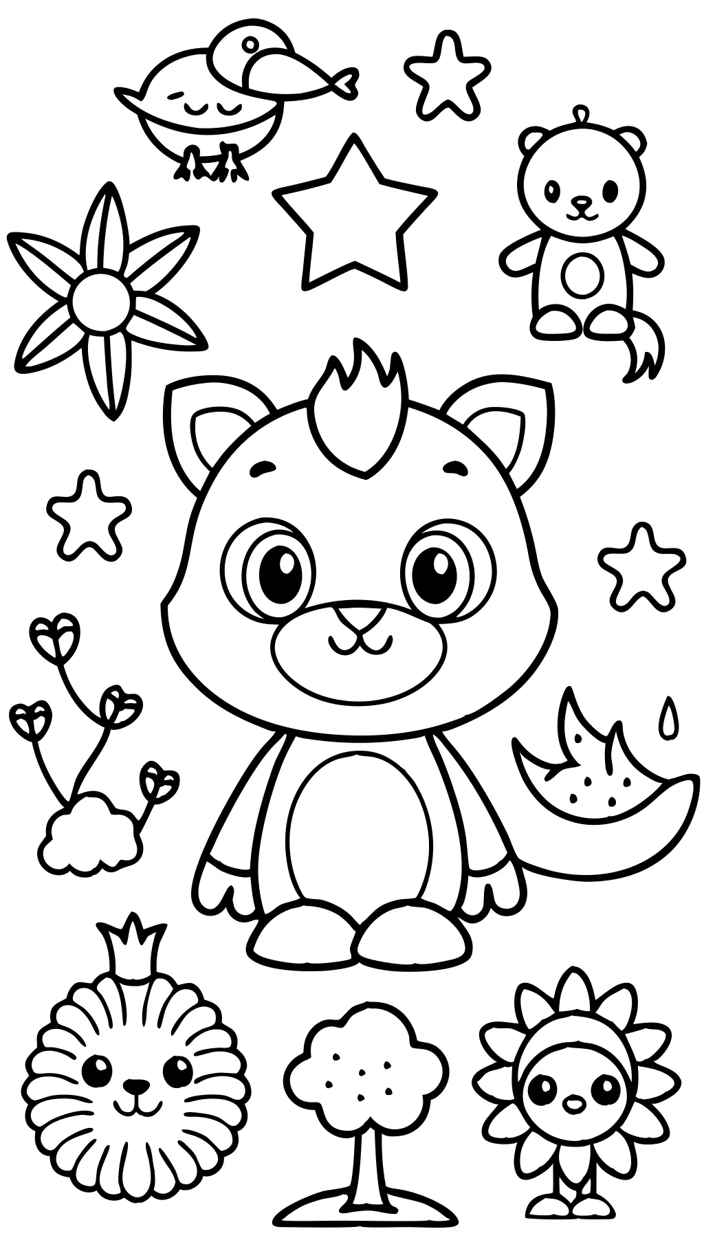 easy to color coloring pages